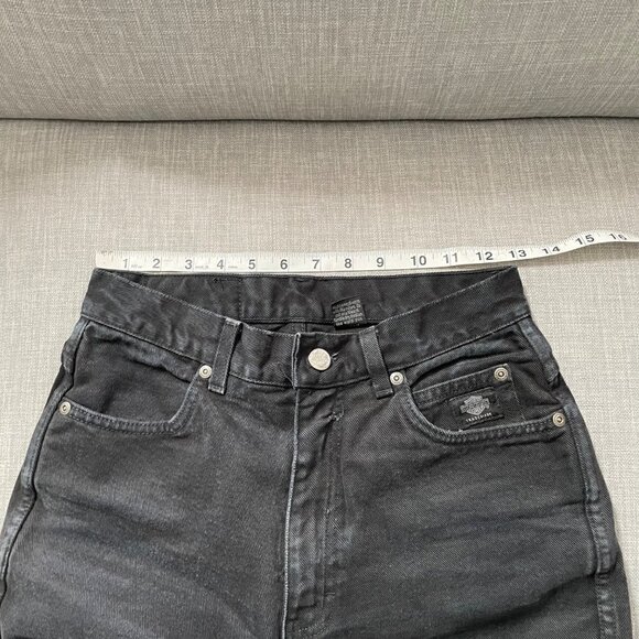 Harley Davidson Black Bootcut High Rise Jeans Women's Size 4 Long Biker Casual - Picture 9 of 10